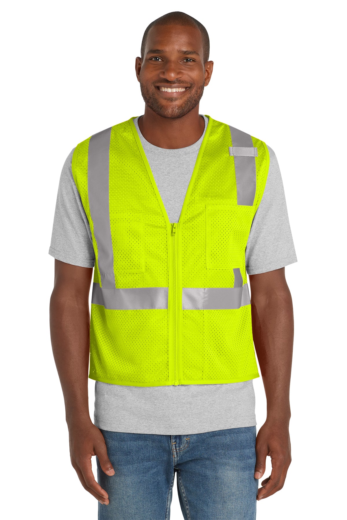 ANSI 107 Class 2 Mesh Zippered Vest
