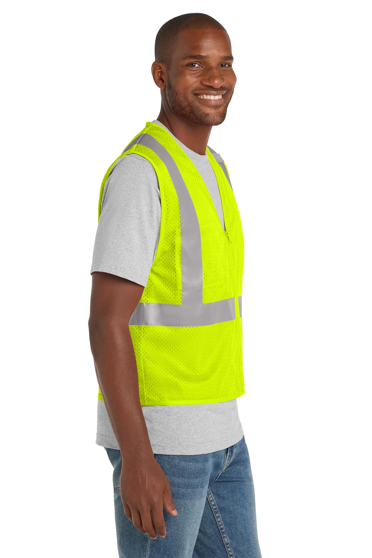ANSI 107 Class 2 Mesh Zippered Vest