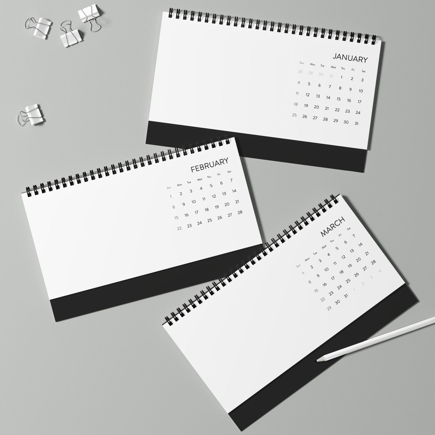 Desktop Calendar (2026 grid) - Canada